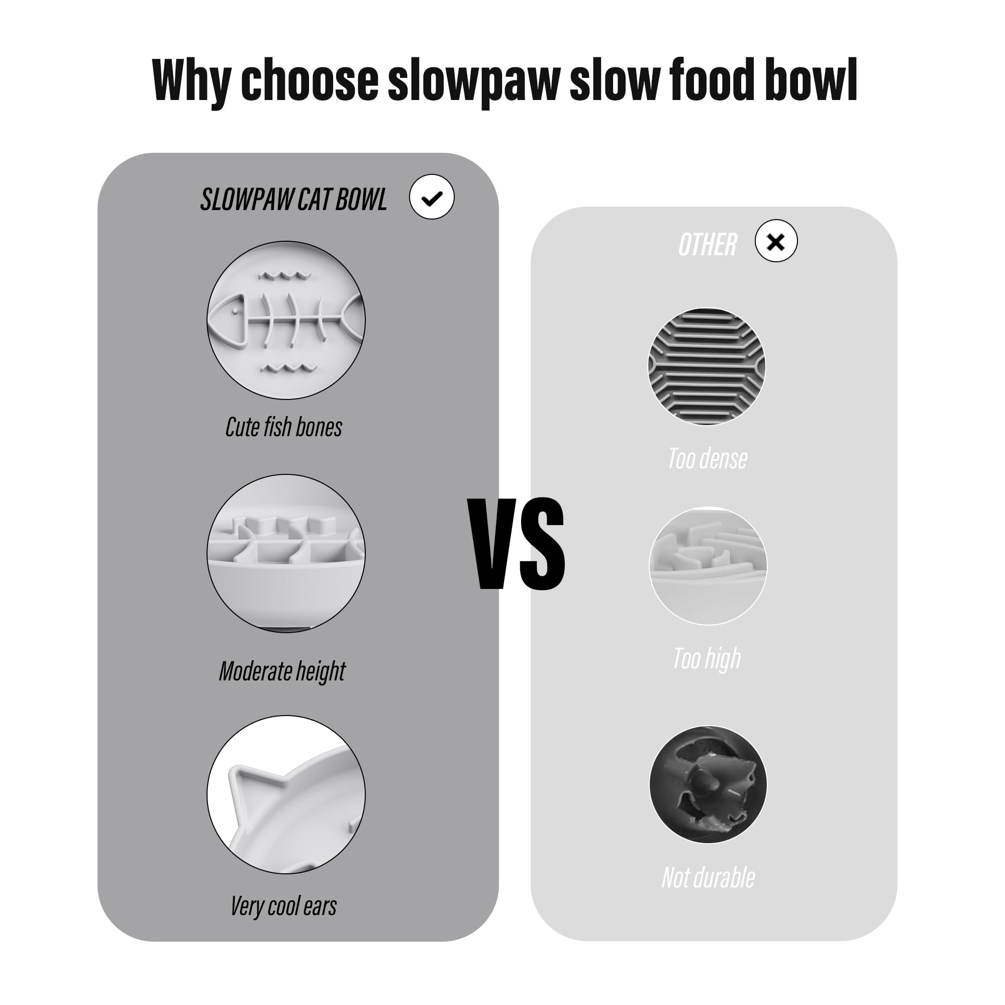Slowpaw ventosas de sujeción mantienen firme el comedero durante la comida.
