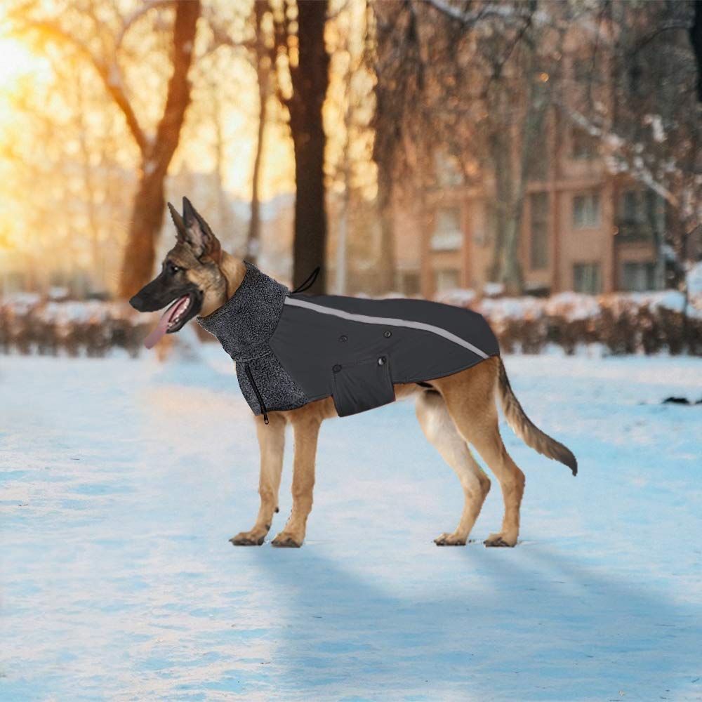 SlowTon abrigo perro invierno ajuste-elastico: ajuste seguro y cómodo
