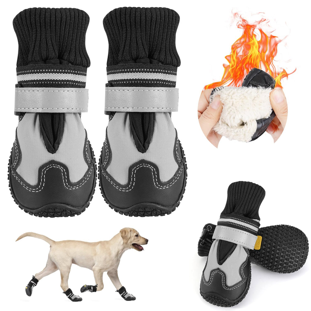 Botas SlowTon para perro con forro de pelo interior, mantienen las patas cálidas.