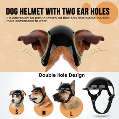SlowTon casco para perro con doble orificio para orejas