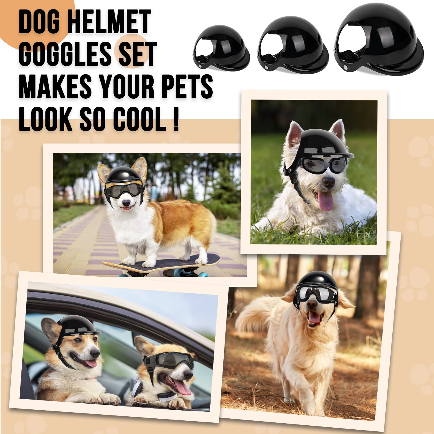 Casco SlowTon para paseo en moto con perro, seguridad y estilo