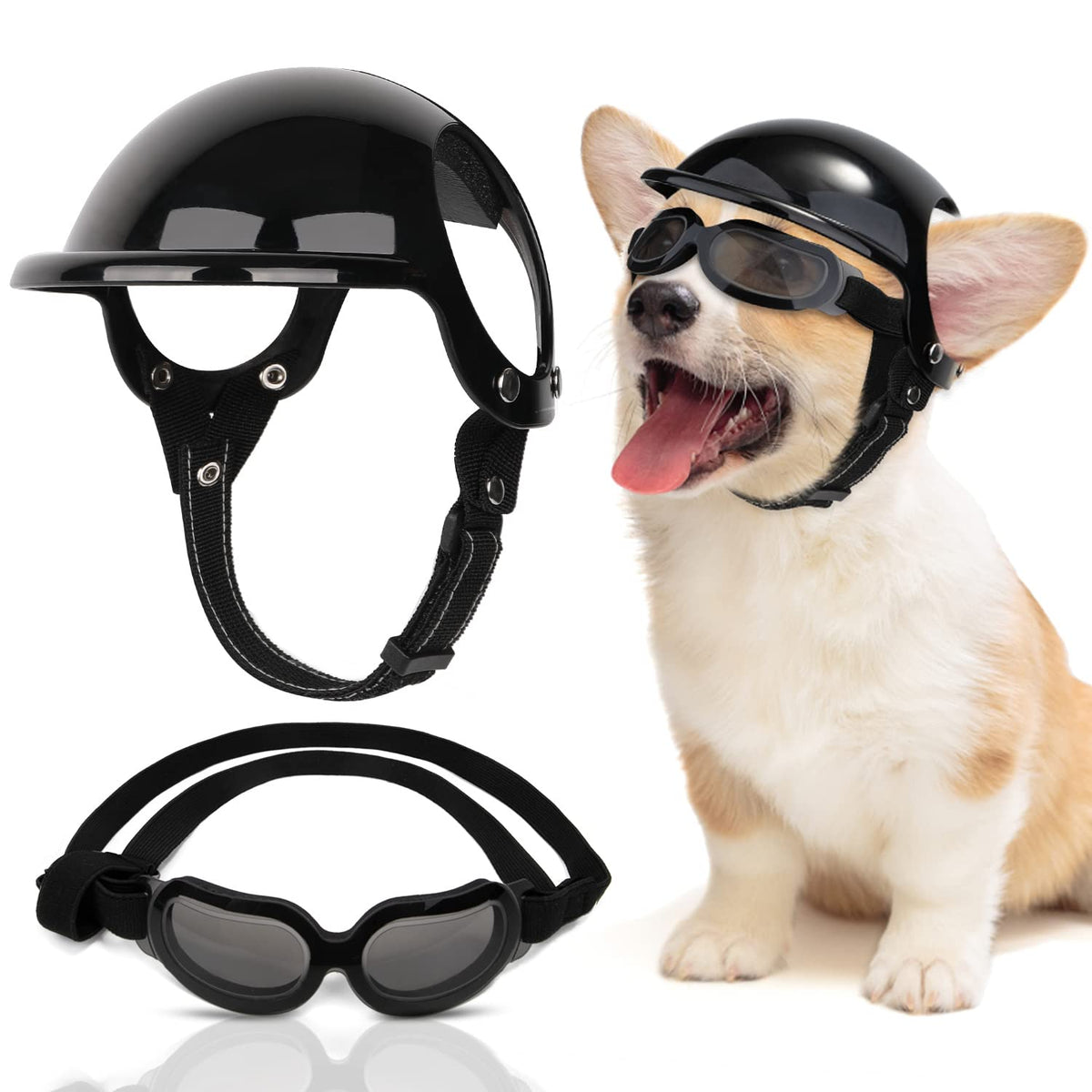 SlowTon casco para perro con protección UV para paseos al aire libre