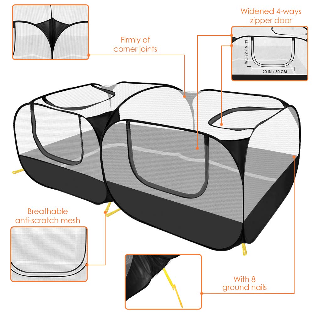 SlowTon corral de 185 x 94 x 64 cm para varios animales