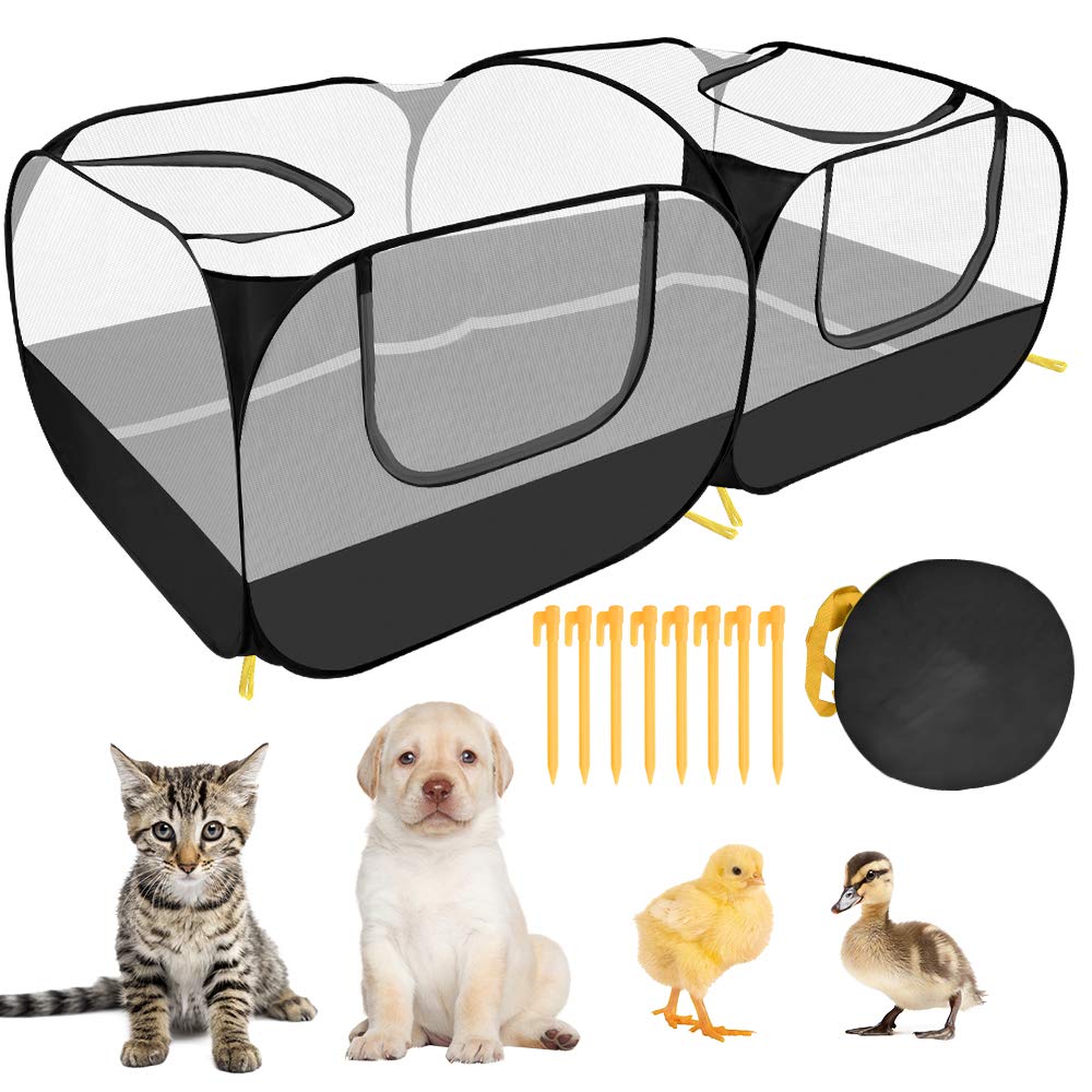 SlowTon corral para mascotas pequeñas con fondo desmontable, ideal para uso al aire libre