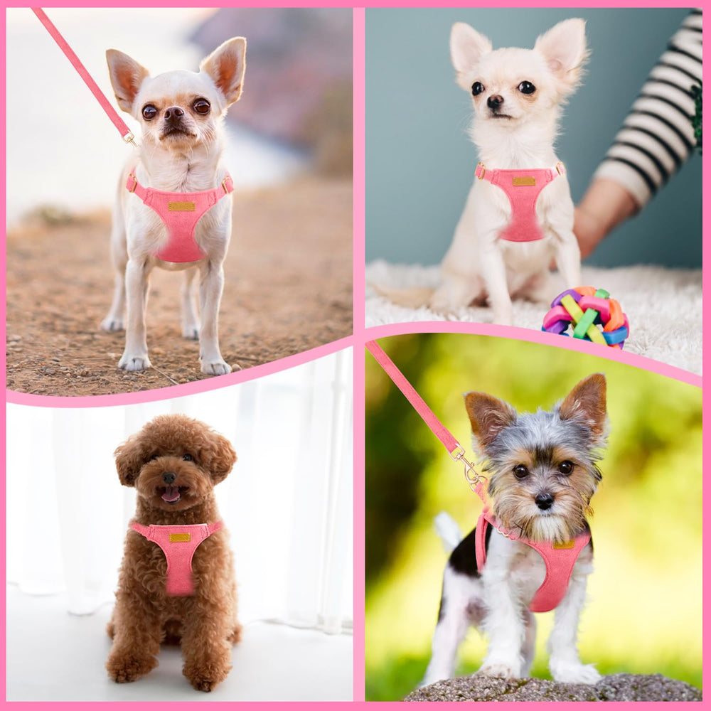SlowTon arnés rosa duradero, perfecto para perros pequeños.