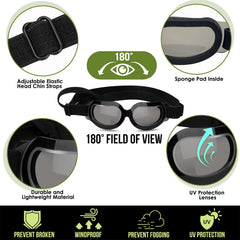 Gafas SlowTon para perro con lentes durables para días soleados.