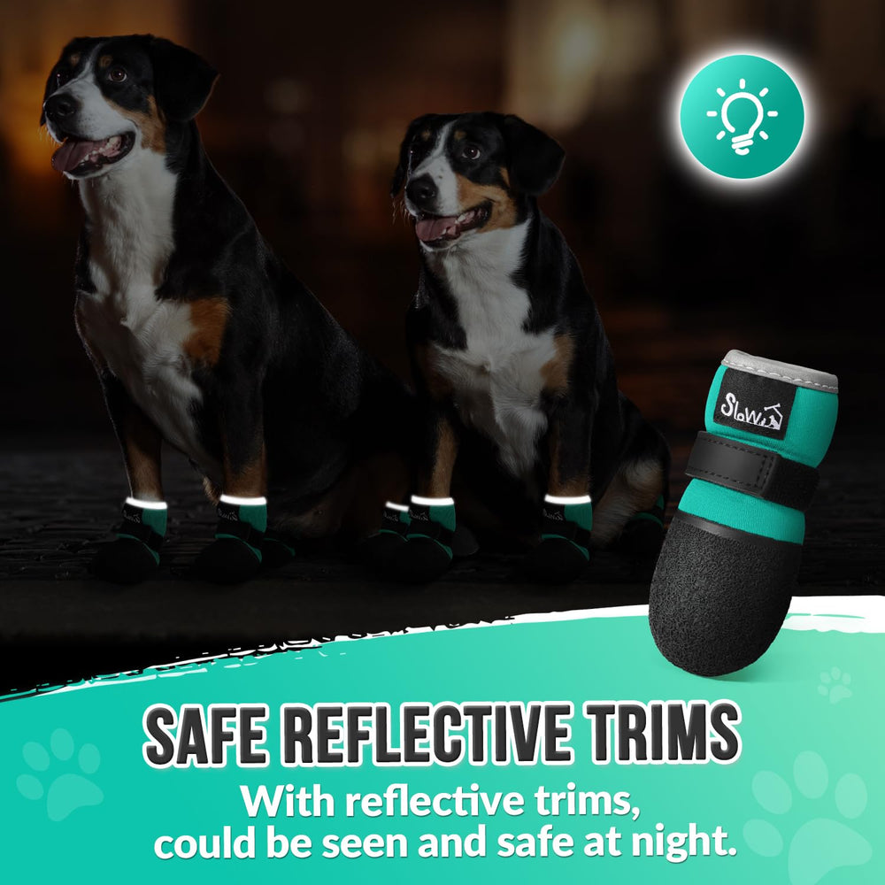 SlowTon zapatos para perros con banda reflectante mejora visibilidad nocturna