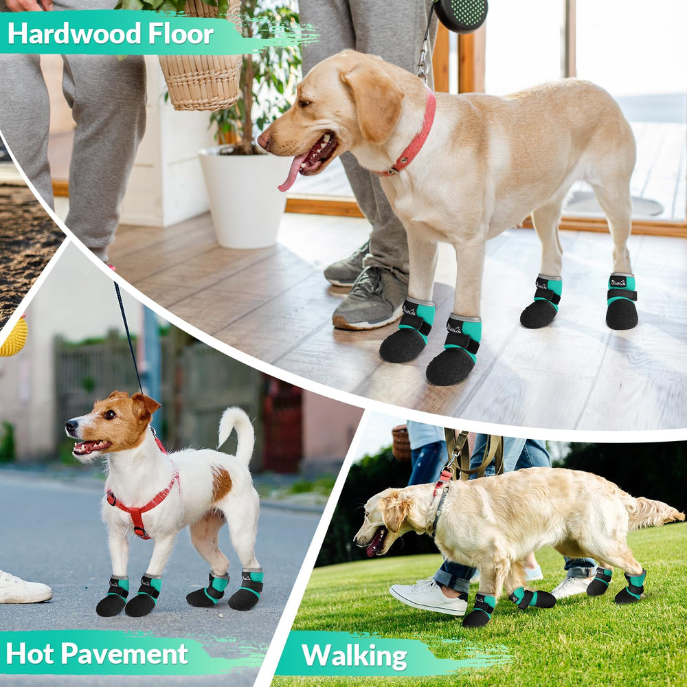 SlowTon zapatos para perros, paquete de cuatro pares para tallas variadas