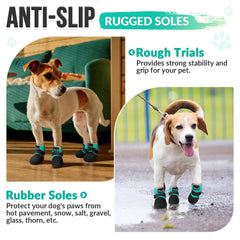 SlowTon zapatos para perros con velcro permiten ajuste seguro y rápido