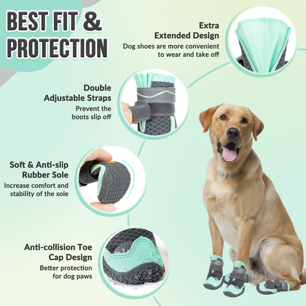 SlowTon botas reflectivas para perros aumentan la visibilidad durante salidas nocturnas