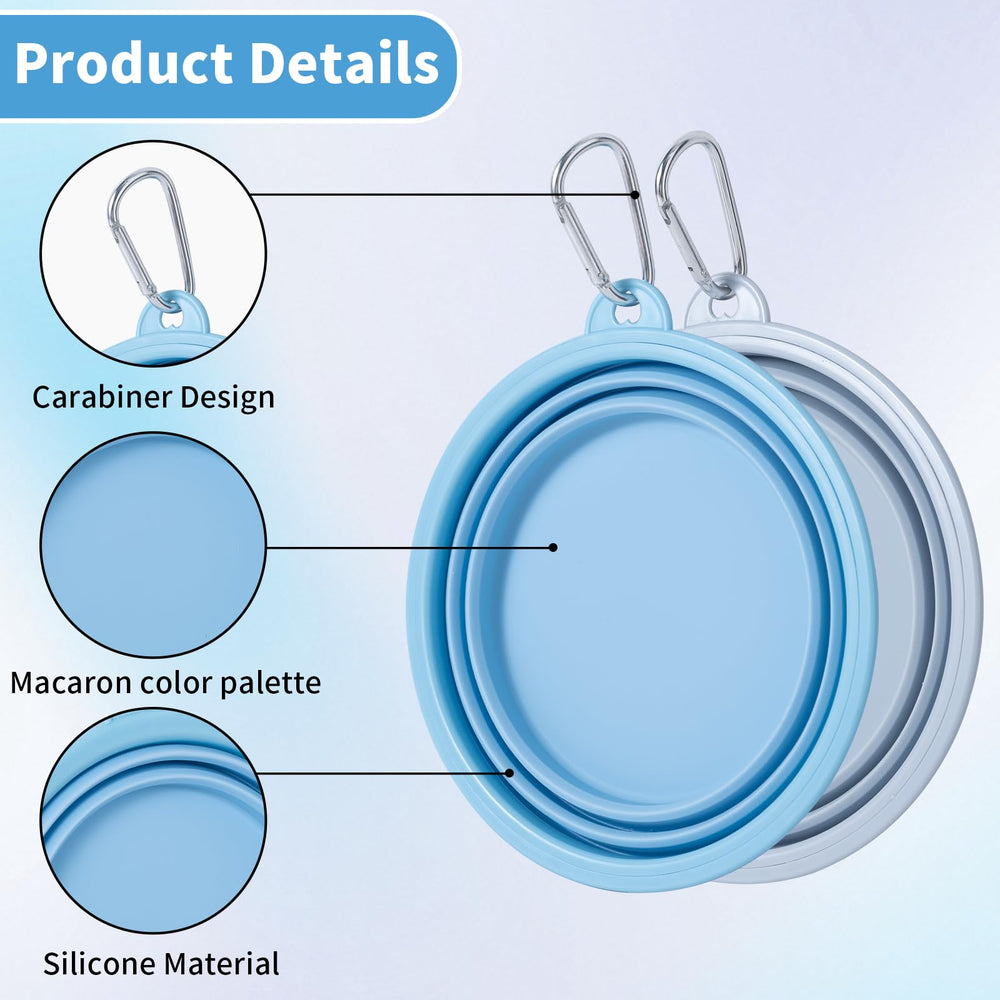 SLSON cuenco plegable que se guarda plano, práctico para bolso o coche.