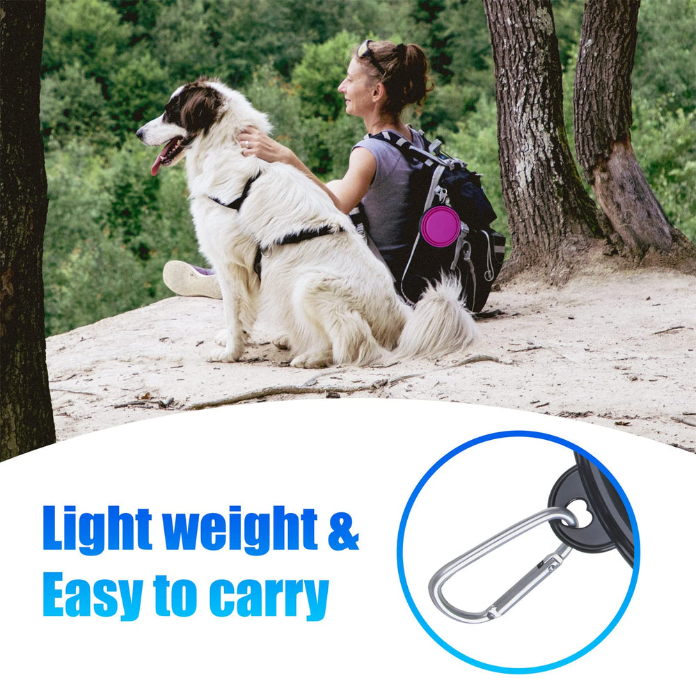 SLSON cuenco para perros, dos unidades, diseño compacto para coche y camping.