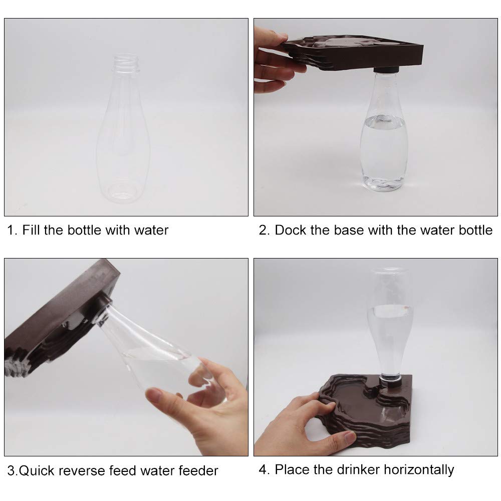 Dispensador de agua SLSON para tortugas y geckos, uso continuo.