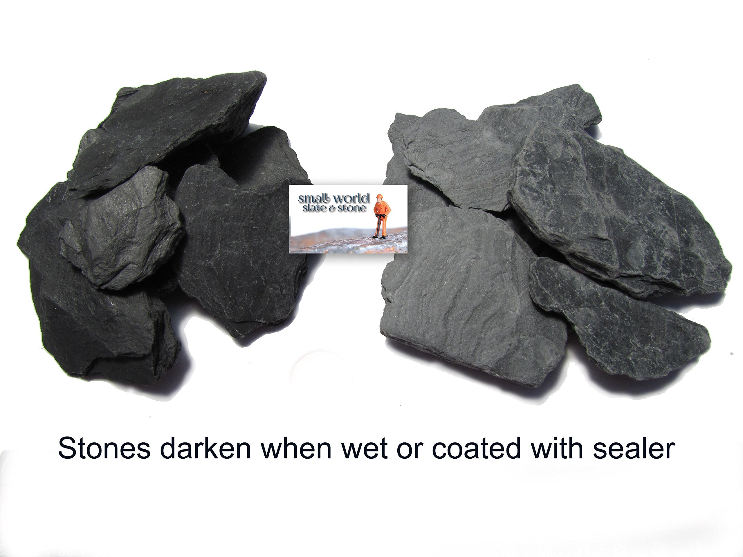 Small World Slate Stone: cavernas y montañas para peces, aspecto natural.