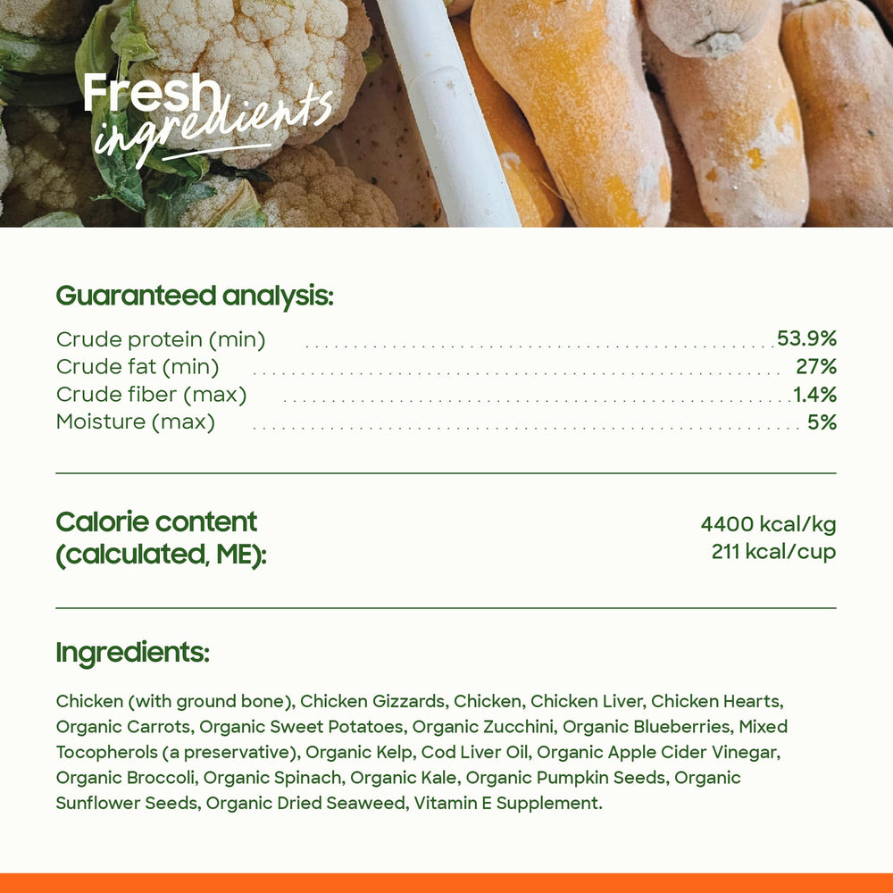 smallbatch alimento para perros liofilizado de pollo, complemento para la comida diaria