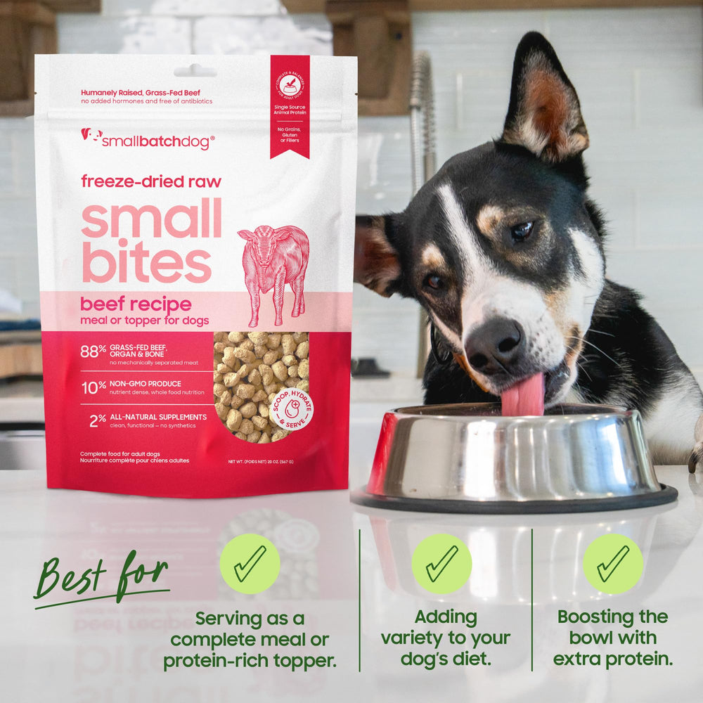 smallbatch alimento para perros liofilizado de pollo, ingredientes orgánicos y nutritivos