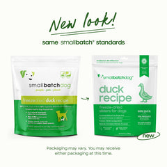 smallbatch alimento crudo pato hidratado, listo para servir