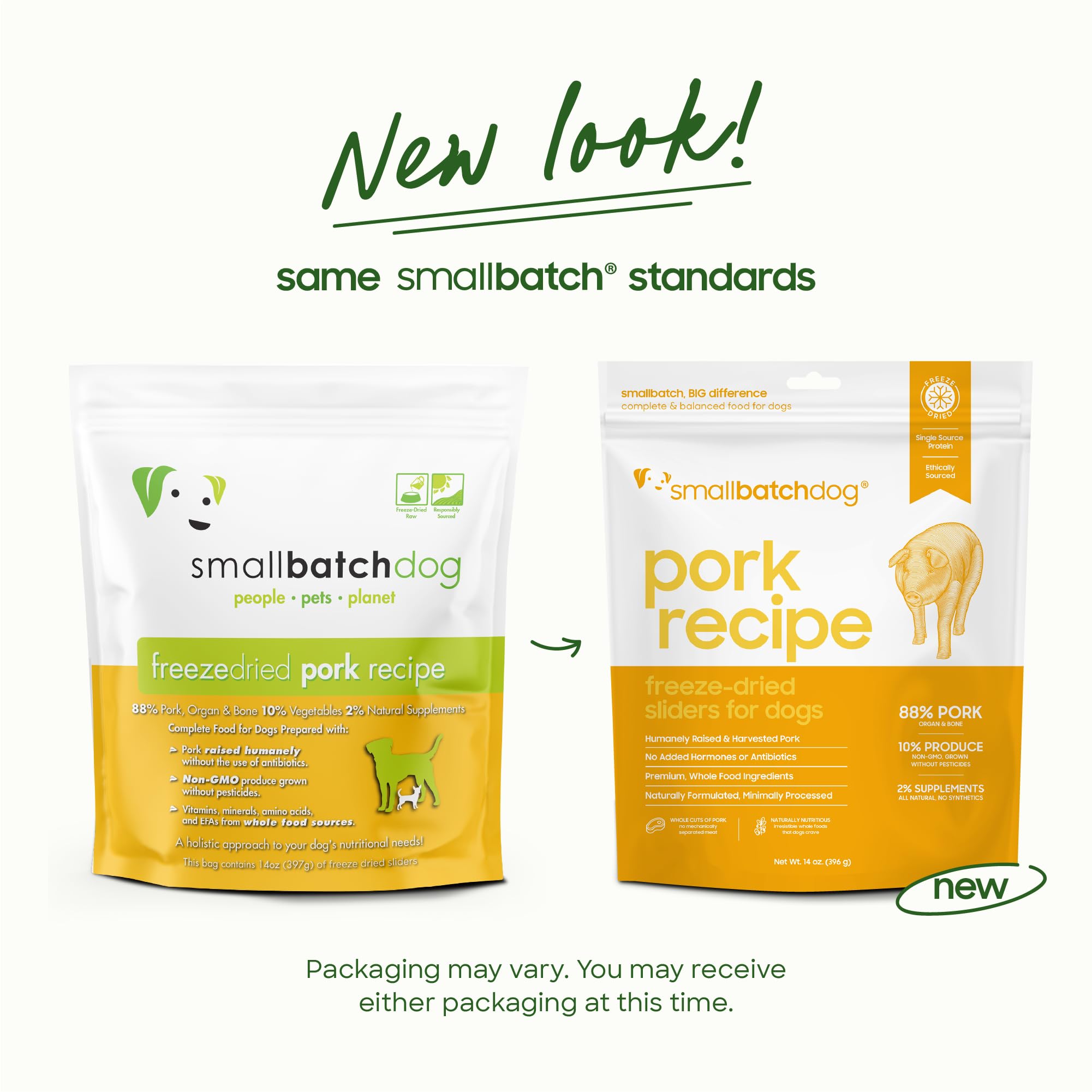 smallbatch Pets proteína única de cerdo, ideal para dietas con una sola fuente