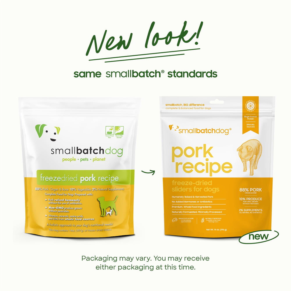 smallbatch Pets proteína única de cerdo, ideal para dietas con una sola fuente