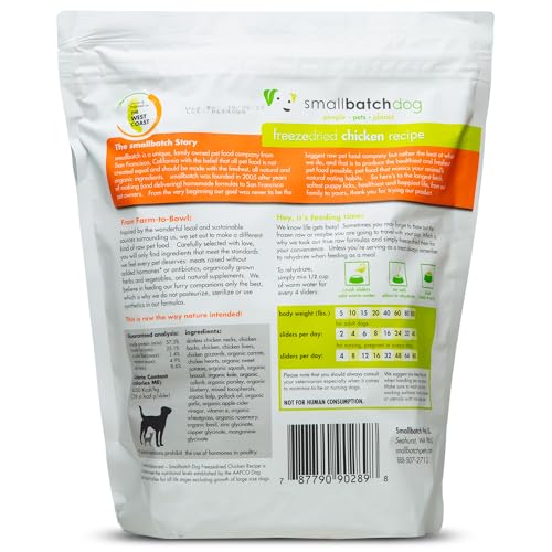 Smallbatch Pets proteina unica pollo, ideal para dietas sensibles.