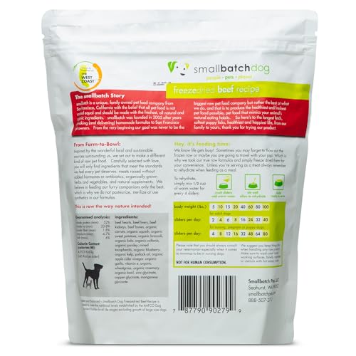 Smallbatch Pets trozos de ternera deshidratados para perros con sabor natural