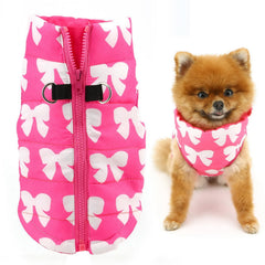 Chaqueta de invierno rosa SMALLLEE LUCKY STORE para perros pequeños, ideal para paseos.