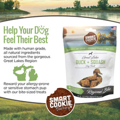 Smart Cookie Duck & Squash ingredientes de grado humano para perros sensibles