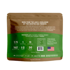 Smart Cookie mezcla para perros veganos sobre croquetas.