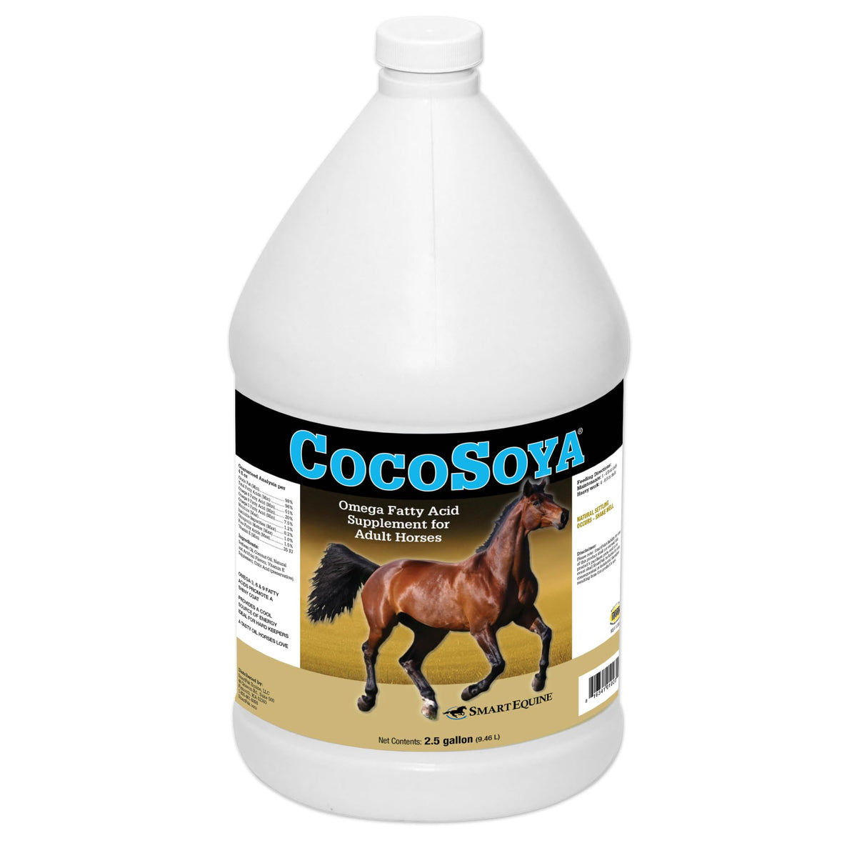 SmartEquine CocoSoya Aceite: vertido de botella para nutrir el pelaje y brillo.