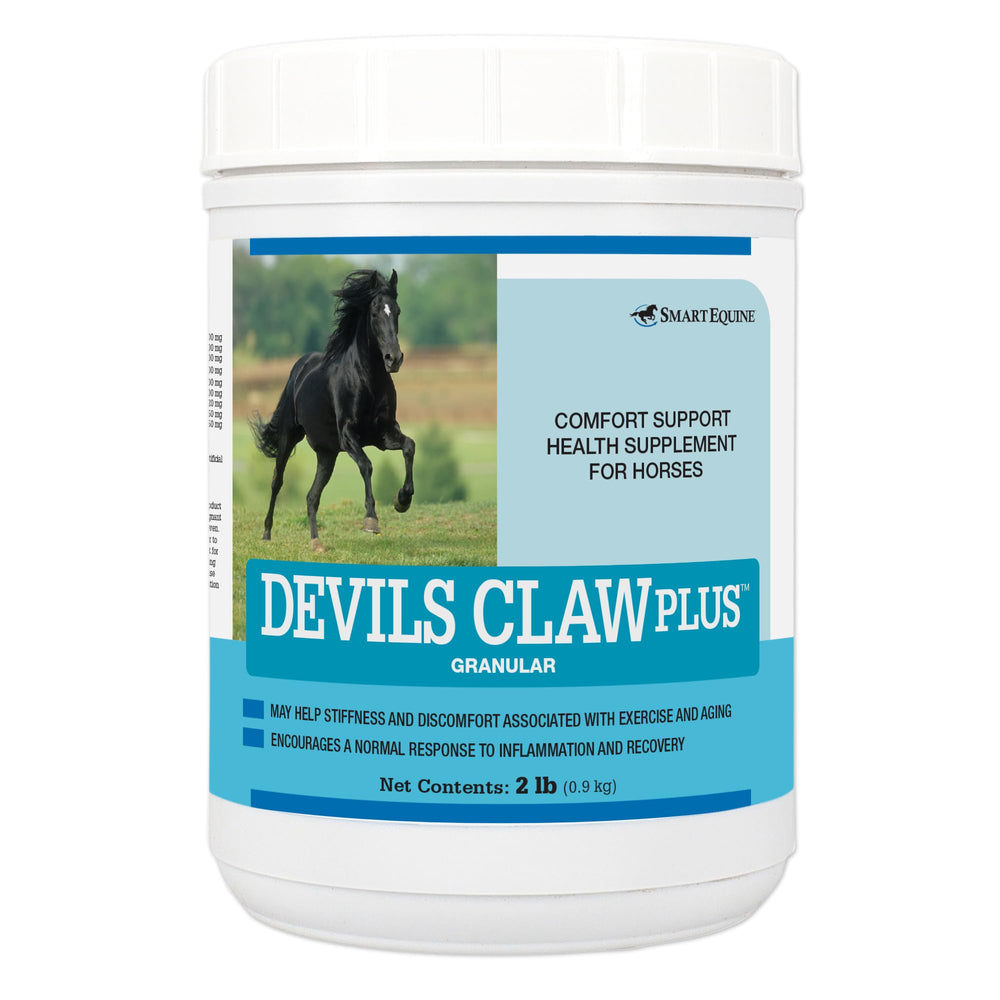 SmartEquine Devil's Claw Plus Granular: botella con dosificador para uso diario.