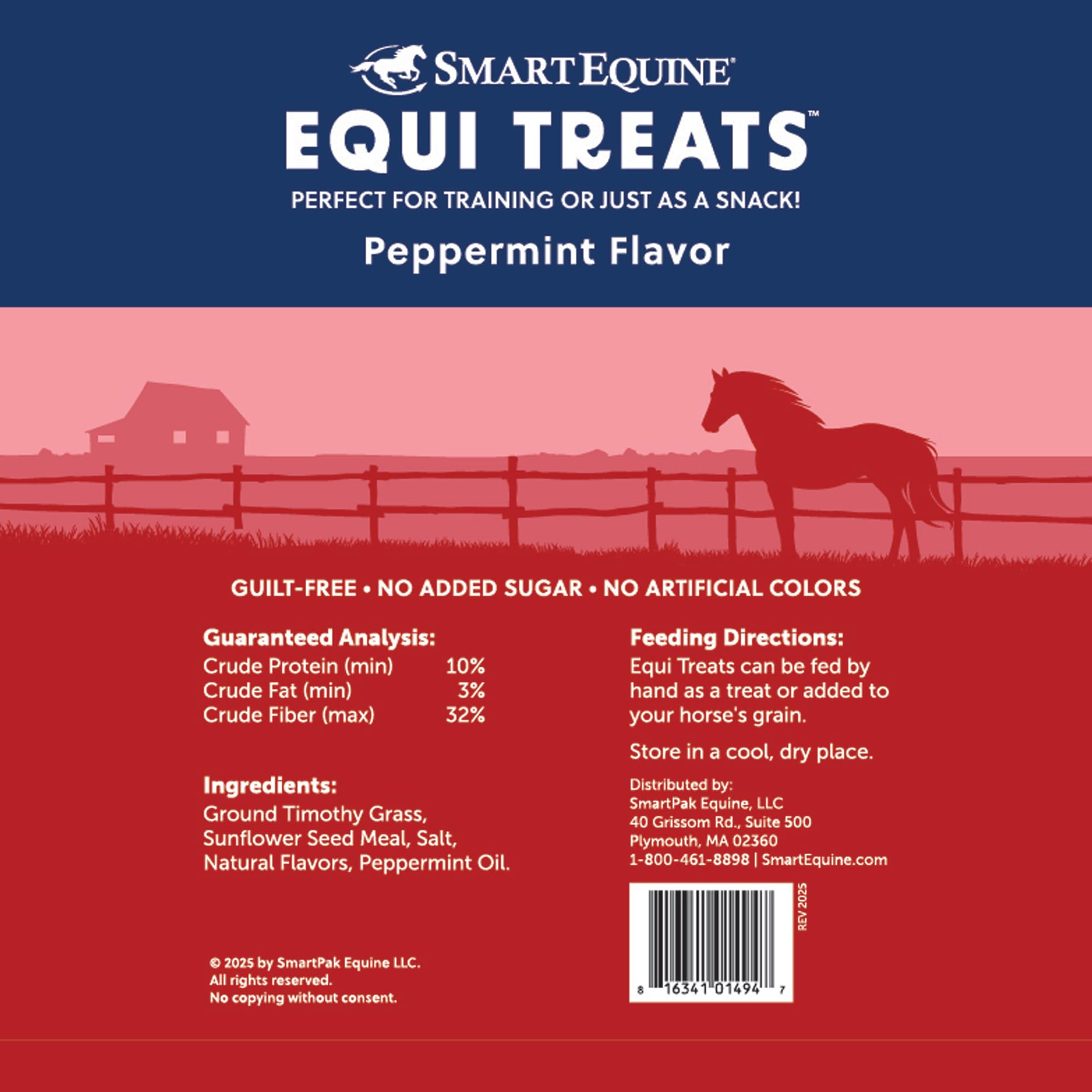Galletas tamaño bocado sabor menta para caballos SmartEquine