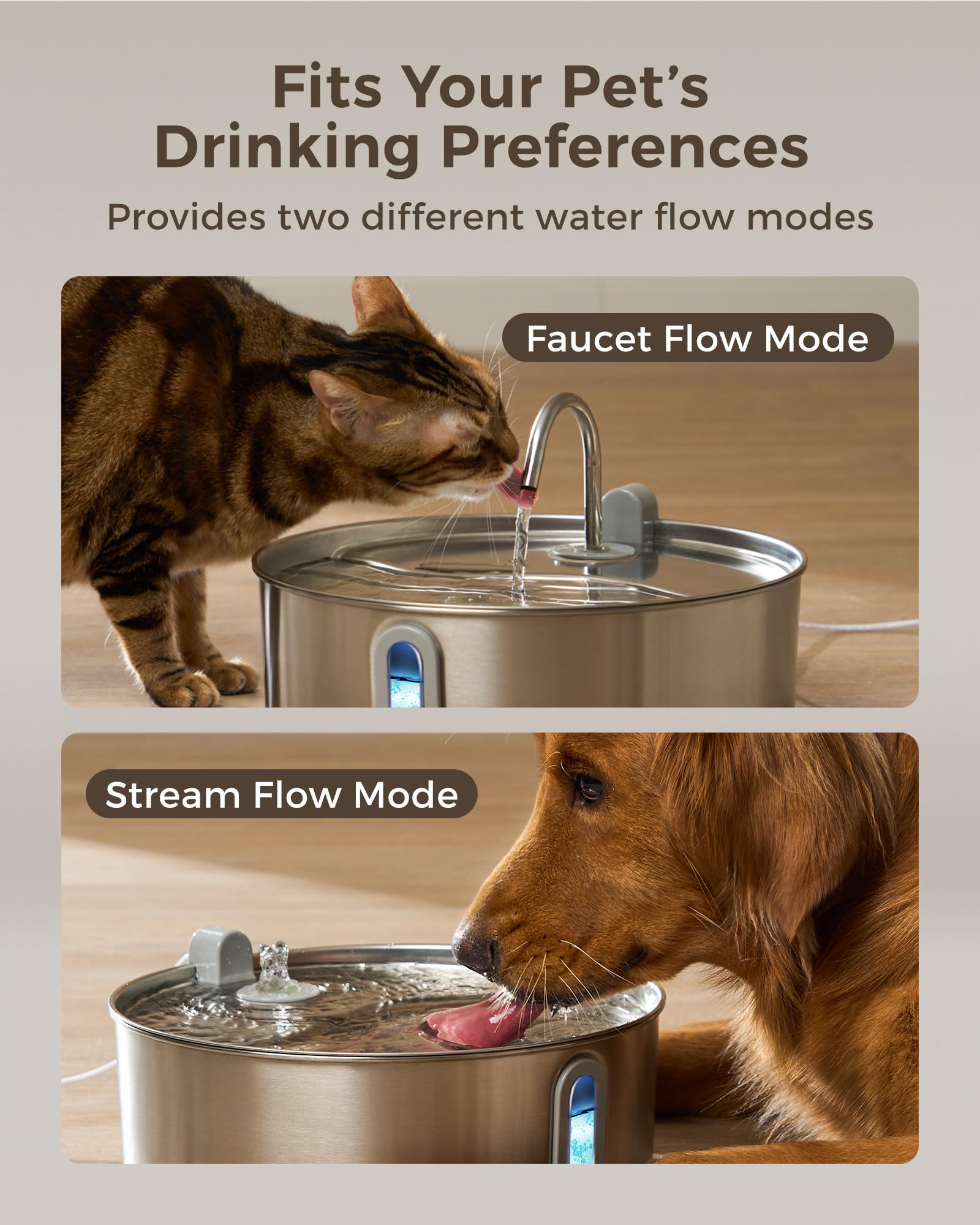 Smartoo filtración 4 etapas ofrece agua más limpia para mascotas.