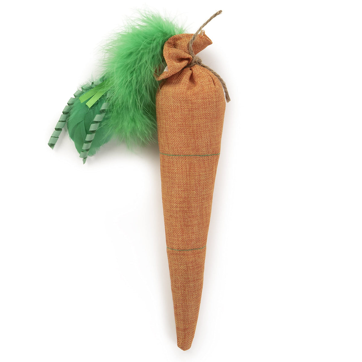 SmartyKat Kolossal Karrot Crinkle Kicker con plumas y listones para caza