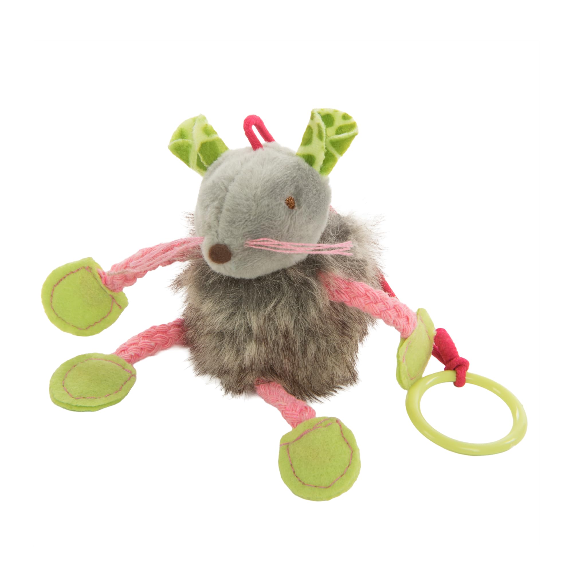 SmartyKat Ratón rebote cuerda elastica: estimula caza y ejercicio divertido para tu gato.