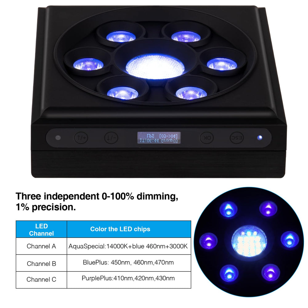 Control maestro-esclavo SMATFARM para acuario, sincronización de iluminación.
