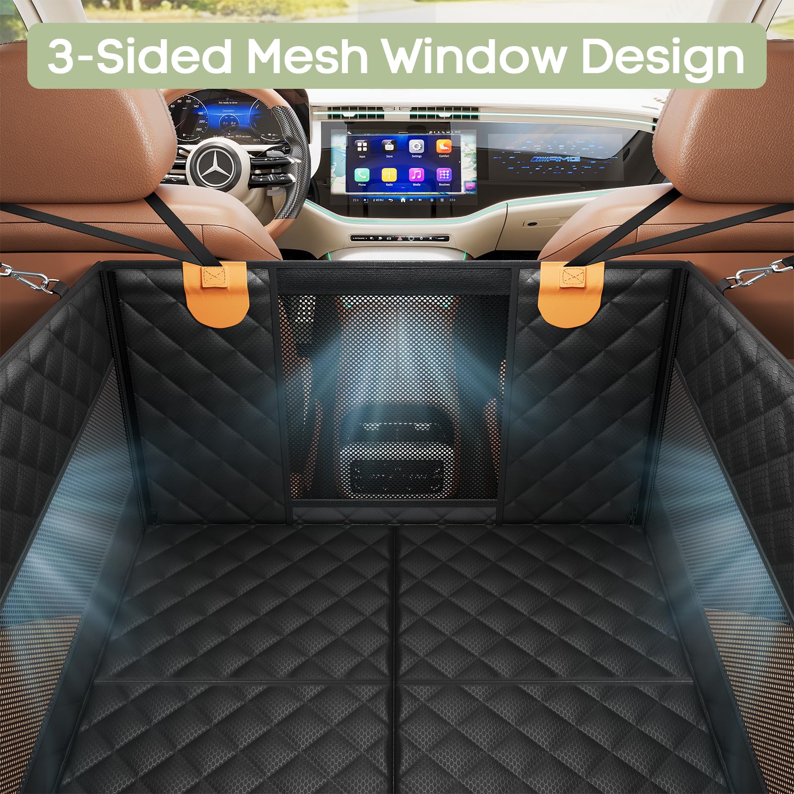 Smatto tejido impermeable 600D protege el coche de líquidos y desgaste.