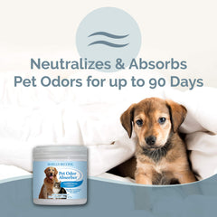 SMELLS BEGONE gel absorbente reduce olores de cajas de arena y áreas de mascotas.