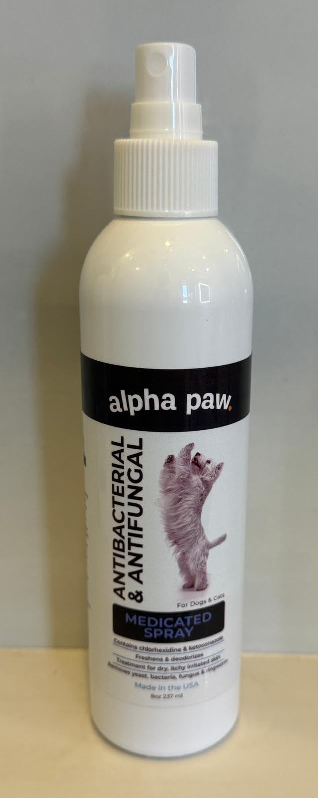 Envase doble Smiling Paws Pets Advanced Spray facilita compras repetidas.