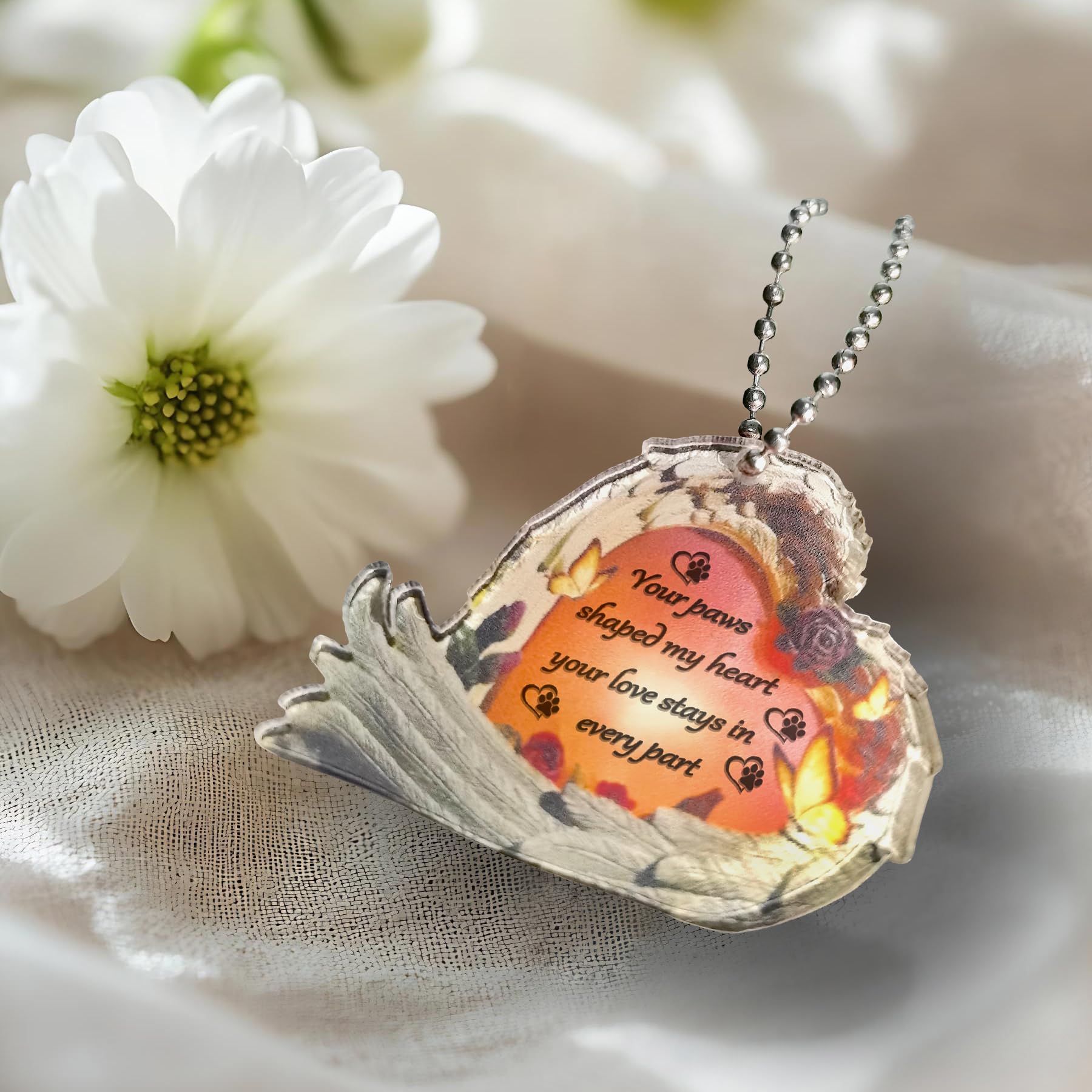 Smilkaiger placa-alas-angel-texto: grabado con alas para recordar