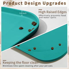 Smilool almohadilla de silicona para gatos con borde elevado protege el suelo.