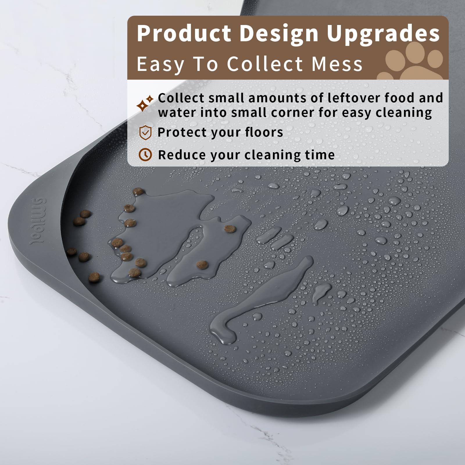 Smilool base impermeable para cuencos, protege el suelo durante las comidas.