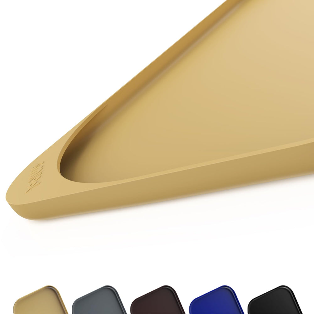 Smilool mat de silicona para comida de mascotas, color beige; protege el suelo de derrames.