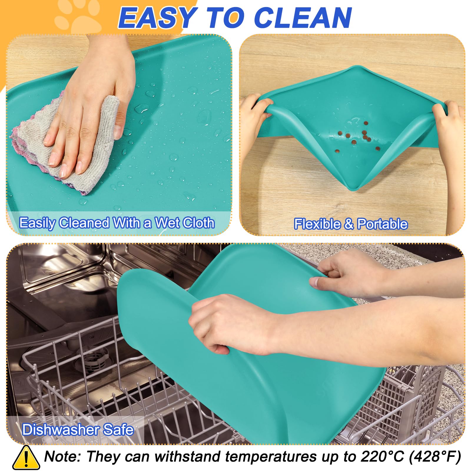 Tapete impermeable SMILOOL ideal para cuencos grandes y bebederos.
