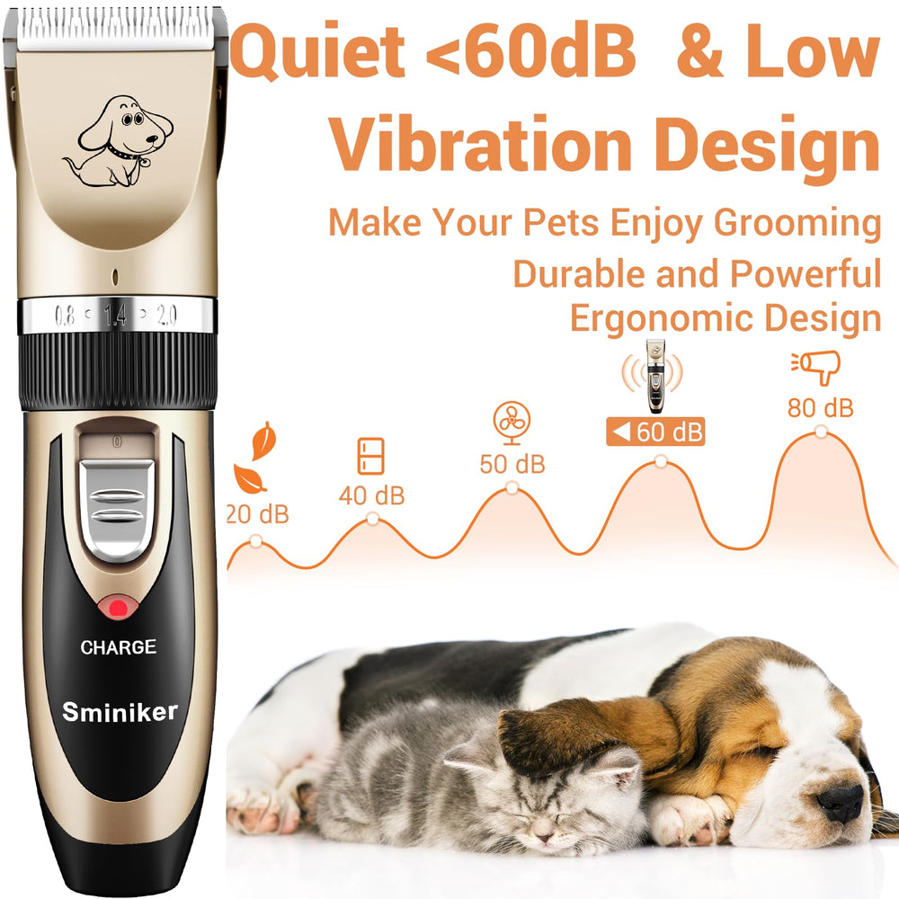Sminiker Professional corta pelo de perro con guía de seguridad.