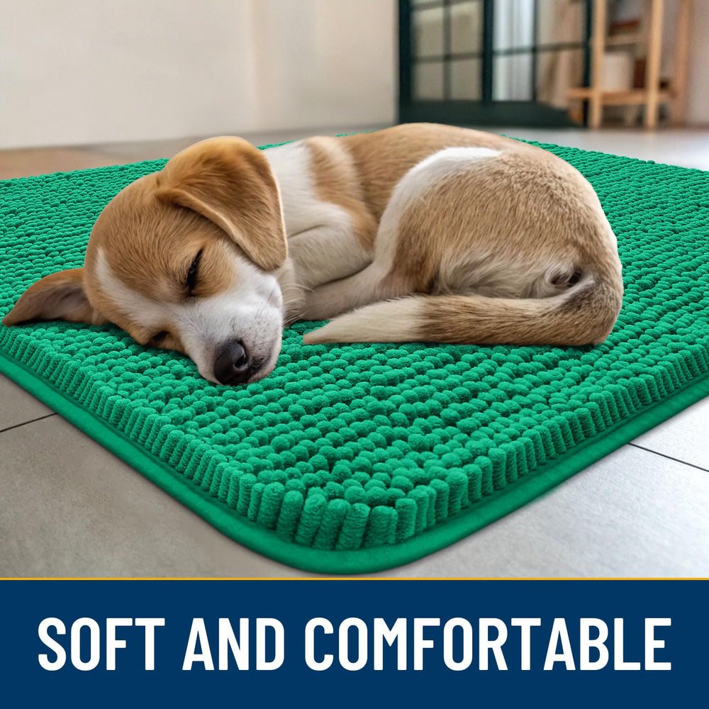 Smiry alfombra absorbente para perros, atrapa suciedad para mantener el piso limpio.