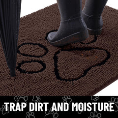 Smiry alfombra absorbente para patas, atrapa la suciedad.
