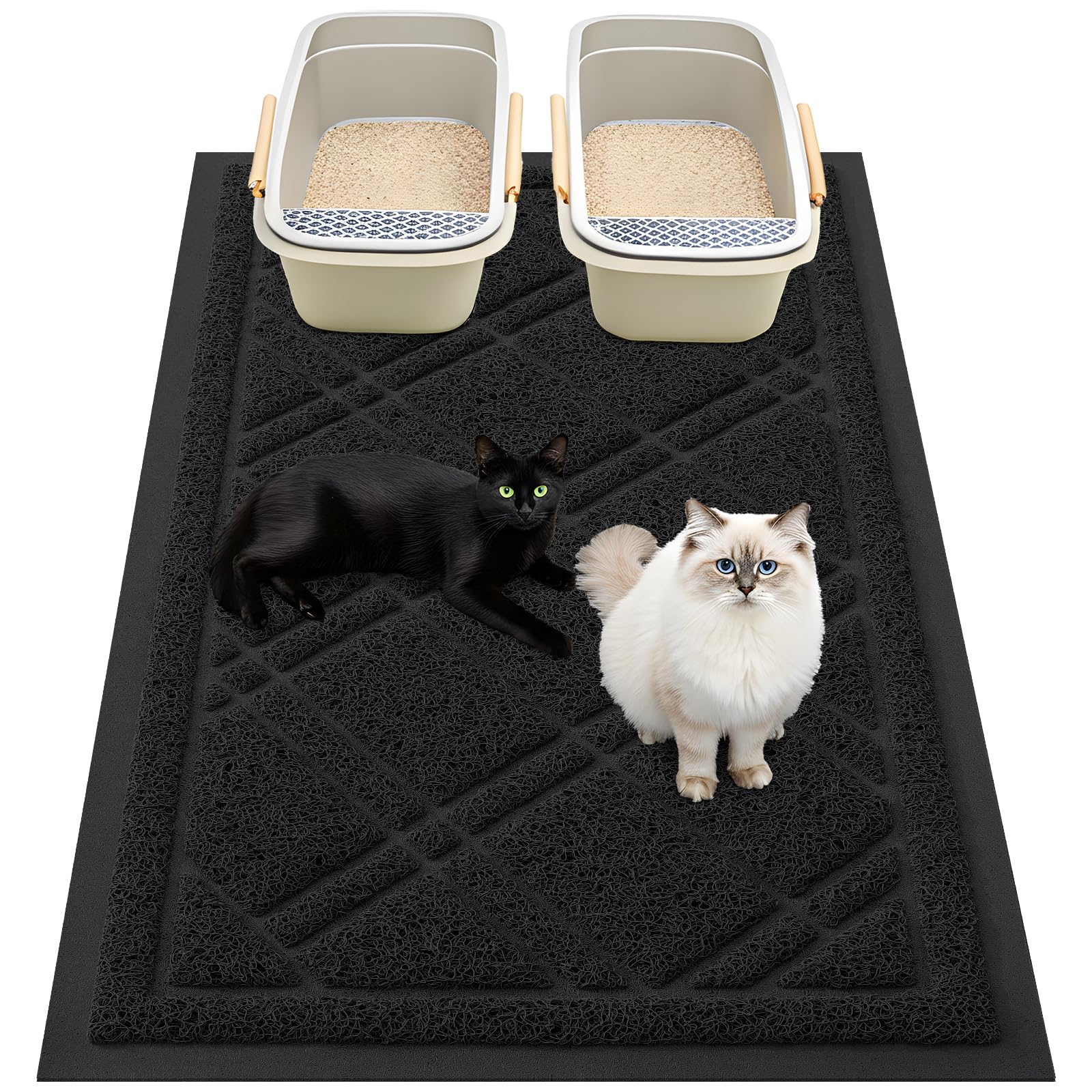 Alfombra Smiry para arenero 36x24, antideslizante y captura arena