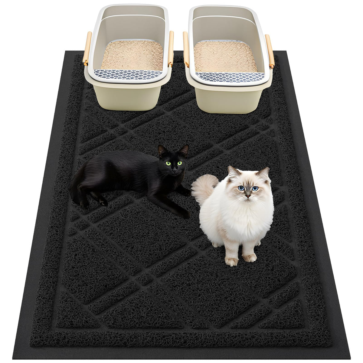 Alfombra Smiry para arenero 36x24, antideslizante y captura arena