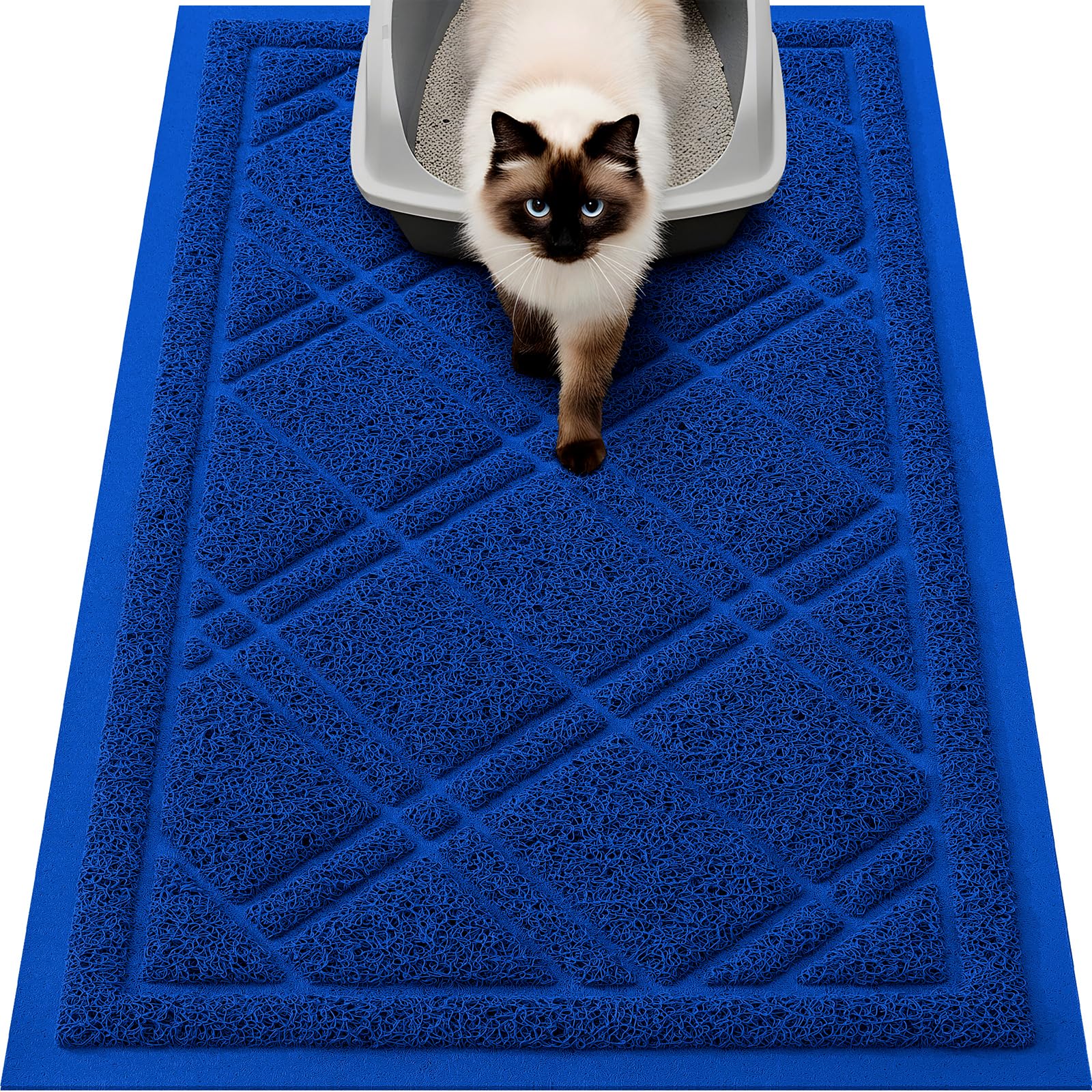 Alfombra para arenero Smiry con malla gruesa captura arenilla y reduce derrames.