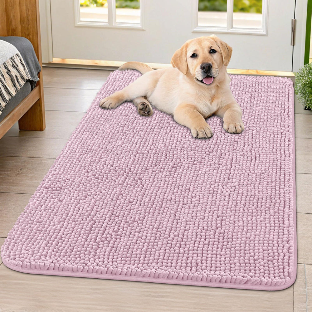 Smiry alfombra chenille absorbente para interiores, seca las patas de tu mascota.